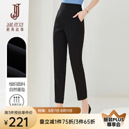 經(jīng)典故事（JANE STORY）經(jīng)典故事百搭休閑褲女新款2025夏高腰顯瘦長褲通勤西褲職業(yè)西裝褲 R05黑色 M