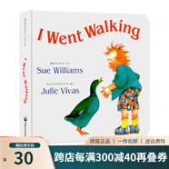 I Went Walking 我去散步 英文原版繪本 睡前晚安紙板書 吳敏蘭書單第81本 Sue Williams 兒童啟蒙早教圖畫書 經(jīng)典繪本 綠山墻