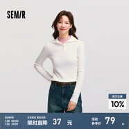 森馬毛衣女短款高領(lǐng)正肩緊身套頭衫休閑風(fēng)冬季顯瘦打底衫簡約氣質(zhì) 奶白10532 170/92A/XL