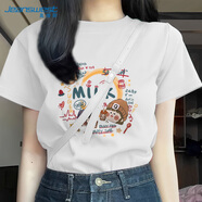 真維斯（JEANSWEST）白色短袖t恤衫女士2025新款夏季寬松休閑簡(jiǎn)約純棉上衣半袖女生