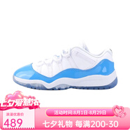 耐克（NIKE）JORDAN 11AJ11 北卡藍 中小童低幫籃球鞋505835-106 YT 白/大學藍/黑 28 /19cm
