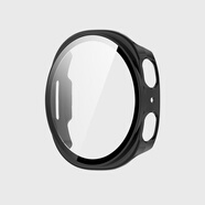 不覺(jué)曉適用三星Watch8保護殼WatchUltra2手表保護套GalaxyWatch Ultra2鋼化膜watch8classic屏幕貼膜 【殼膜一體-保護殼-黑色】免貼膜-不影響觸控 Galaxy watch8【40mm】