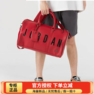 NIKE耐克 Jordan飛人男女情侶款大容量滿(mǎn)印金屬LOGO皮質(zhì)斜挎包手拎包 9A0165-R78【45*24*21cm】 MISC
