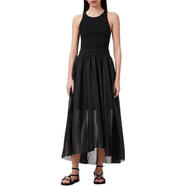 AllSaints無袖連衣裙顯瘦修身長款休閑女裝 Black 均碼 |LG