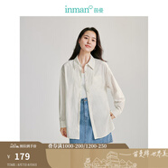 茵曼（INMAN）法式碎花高級感2025夏女新款休閑中長吊帶連衣裙子 防曬襯衫-奶油白 -18424160 L