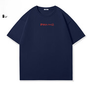 大嘴猴PaulFrank/歐美覆古短袖T恤男夏季痞帥炸街體恤情侶上衣D 藏青(p趣味猴中標)_【220G重磅】 M 165_