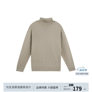 BODYDREAM含羊毛中性風(fēng)高領(lǐng)毛衣男冬季貼身打底毛線(xiàn)衣黑色針織衫 花駝色 2XL