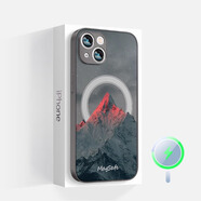 搗旦國度 適用iphone16promax手機殼蘋果15/14保護套magsafe磁吸殼新款 梅里雪山灰  MagSafe款（38顆內(nèi)置強磁 ） iPhone 15 Pro