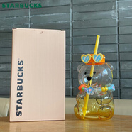 星巴克（Starbucks）杯子熱帶風(fēng)情菠蘿小熊不銹鋼保溫吸管陶瓷玻璃水杯女送人 750ml熱帶風(fēng)情熊店長(cháng)玻璃杯