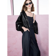 伊布都（ibudu）2025夏季新款仿牛仔連體褲長(zhǎng)褲休閑褲直筒褲顯瘦女 深海藍(lán) S 155/80A