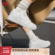 李寧天跡丨板鞋男女鞋夏季透氣減震輕便回彈情侶運動鞋休閑鞋小白鞋 標(biāo)準(zhǔn)白【女款】-5 37.5