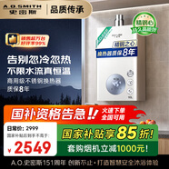 史密斯（A.O.SMITH）佳尼特16升精鋼燃氣熱水器 國家補貼 不銹鋼換熱器包8年  恒溫大水量  抗風防凍 JSQ31-TC1