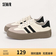 Semir女鞋德訓鞋女春夏透氣百搭休閑運動(dòng)鞋板鞋女SFYM233655 白色 40