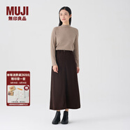 無(wú)印良品（MUJI）女式 燈芯絨 A字裙 長(cháng)半身裙女秋冬款裙子 美拉德BE09CC3A 深棕色 XL (165/74A)