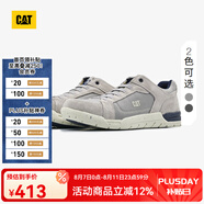 CAT卡特休閑鞋皮鞋男鞋男士休閑鞋單鞋低幫鞋子男商場同款 亮灰 42