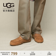UGG春季男士純色平底淺口休閑豆豆鞋樂福鞋 1166762 CHE|栗色 41