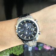 卡西歐（CASIO) EDIFICE 系列商務(wù)休閑防水太陽(yáng)能六局電波石英男士手表 EQW-T630YD-1A