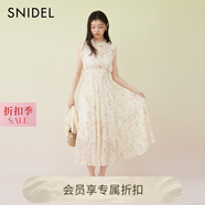 SNIDEL2025春夏新品優(yōu)雅印花荷葉邊小飛袖茶歇連衣裙SWFO252004 米白色 G S (0)
