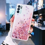 萊跡適用于S22Ultra手機殼流沙GalaxyS20全包A51防摔S9軟膠note10套5女7 單殼透明粉色流沙 A22