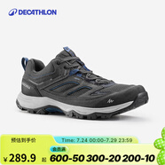 迪卡儂（DECATHLON）鞋登山鞋男戶外防滑透氣耐磨女運動鞋低幫旅游徒步鞋ODS MH100 男款-黑灰色 41