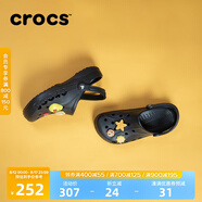 crocs卡駱馳洞洞鞋貝雅男鞋女鞋輕便耐磨一腳蹬拖鞋休閑鞋|10126 黑色-001 37 /38(230mm)