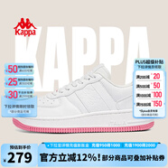 KAPPA男鞋板鞋男2025夏季新款小白鞋子男款情侶跑步鞋百搭休閑運動鞋 經(jīng)典白/牡丹粉(女款） 38 (235mm)