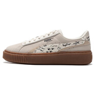 彪馬（PUMA）Suede Platform Platform Draw Wns 低幫 板鞋 女款 米白色 37.5