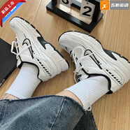 耐克（NIKE）女鞋2025秋季新款復古老爹鞋運動(dòng)鞋舒適輕便休閑跑步鞋 FQ6873-101白黑銀鉤 39