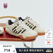 蓋世威（K·SWISS）【秀場(chǎng)同款】運(yùn)動(dòng)鞋男女鞋復(fù)古真皮休閑低幫板鞋Si-18滿(mǎn)貫鞋8381 9275-202蘆筍白/純黑 男女同款 41