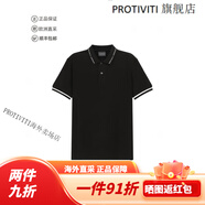 阿瑪尼EA 新品 男士商務休閑短袖POLO衫男裝禮物男 8N1FB4 1JPTZ 0558 3K1FA41JPTZ0040黑色LOGO XS 均碼