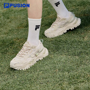 FILA FUSION斐樂女鞋BIANCO老爹鞋季新款硬糖鞋休閑鞋厚底運動鞋女 夏威夷果黃-MS 37.5