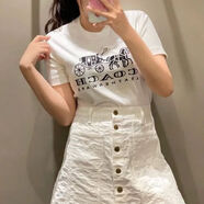 添柏嵐中性戶外休閑棉短袖的時尚百搭簡約 白色 XS