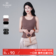 喬萬尼針織背心女2025夏季新款圓領(lǐng)無袖內(nèi)搭外穿打底衫上衣EZ2H102 椰殼棕 2XL