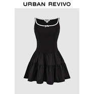 UR2025夏季新款女裝甜美撞色蝴蝶結裝飾無(wú)袖連衣裙UYY750117