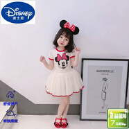 迪士尼（Disney）可愛米老鼠兒童網(wǎng)紗卡通裙子 米奇童裝米妮兒童節(jié)禮物 官方旗艦白色 140 cm