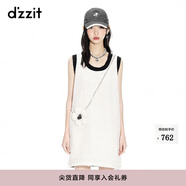 DZZIT【爆款補單】花包小香裙地素夏季新款粗花呢小香風(fēng)吊帶背心連衣裙 米白色（批次3） S
