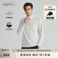 沙馳SATCHI秋季新款長(zhǎng)袖T恤 銀灰 S