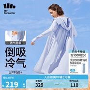蕉下（beneunder）防曬衣女防紫外線夏季薄款防曬服女士披肩服短外套 純凈藍(lán)/升級(jí)長(zhǎng)款