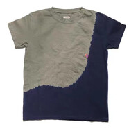 21SS KAPITAL 平田和宏 蠟染刺繡日系潮流男女款寬松圓領T恤短袖 蠟染灰 S 1碼