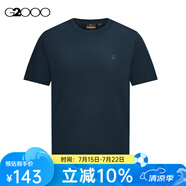 G2000【全棉】G2000男裝SS24商場(chǎng)新款柔軟舒適立體印花絲光棉短袖T恤 深海軍藍 S