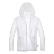 蕉內(nèi)內(nèi)冰絲2025夏季新防曬服男薄休閑寬松情侶防曬衣男 LM-純色防曬衣-白色 L _(100-115斤)