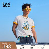 Lee舒適版卡通圖案印花白色男短袖T恤LMT0081234LE-K14 白色 L