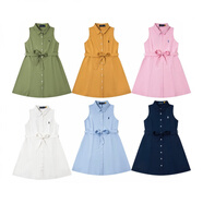 POLO SPORT保羅拉夫白月光無袖連衣裙女款系帶收腰POLORL 白色 M