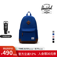 Herschel加拿大赫行 經(jīng)典系列Heritage男女書包通勤包雙肩背包 品藍色/棕褐色 24升
