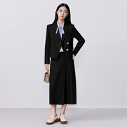特洛曼時(shí)尚OL職業(yè)女裝套裝休閑西裝夾克外套女短款小個(gè)子正裝面試套裙