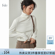 范思藍(lán)恩范思藍(lán)恩204303半高領(lǐng)打底衫女秋冬百搭修身針織上衣緊身內(nèi)搭毛衣 奶白色（高領(lǐng)） XS