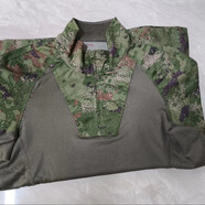 新款新式叢林迷彩蛙服作訓服軍迷服裝套裝戶(hù)外防刮耐磨夏季單衣 綠林單上衣 均 碼 165/84-88