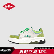 LEE COOPER板鞋男低幫面包鞋男鞋2025春款潮鞋百搭厚底增高運動(dòng)鞋男休閑鞋 牛油果綠 39