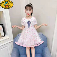G.DUCKKIDS女童連衣裙公主裙夏季2025新款5-14歲中大童女孩花邊圓點(diǎn)夏裝裙子