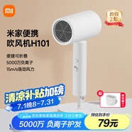 米家小米電吹風(fēng) 吹風(fēng)機(jī) 負(fù)離子護(hù)發(fā)可折疊 大風(fēng)力速干 H101 白色 CMJ04LXW 國家補(bǔ)貼